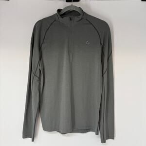 Paradox Merino Blend 1/4 Zip Shirt Mens Medium Gray Dri Release Performance Top